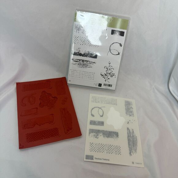 Stampin’ Up! Timeless Textures Cling Stamp Set - Opened not used, Retired Crafts - Picture 2 of 6